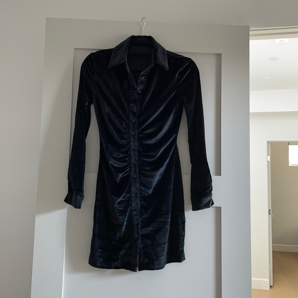 NWOT Ruched Velvet Dress